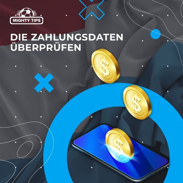Münzen fallen auf Smartphone