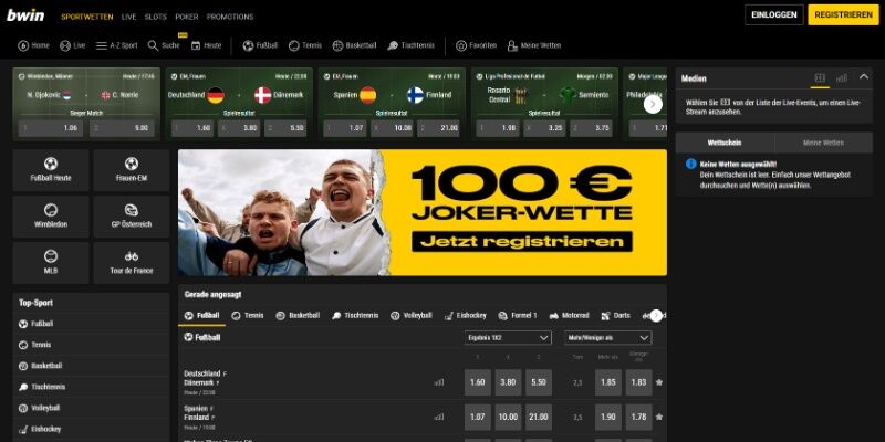 Bwin Sportseite